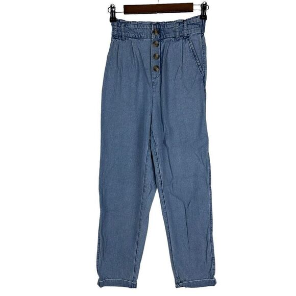 American Eagle Paperbag Light Blue Pant size Extra Small - Picture 1 of 6
